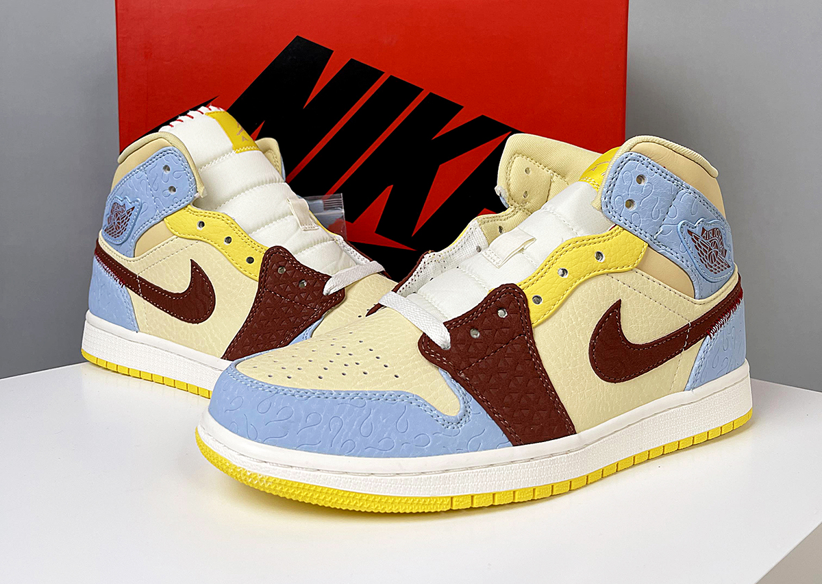 Jordan 1 Mid SE Fearless Maison Chateau Rouge CU2803-200 Size: 36-46