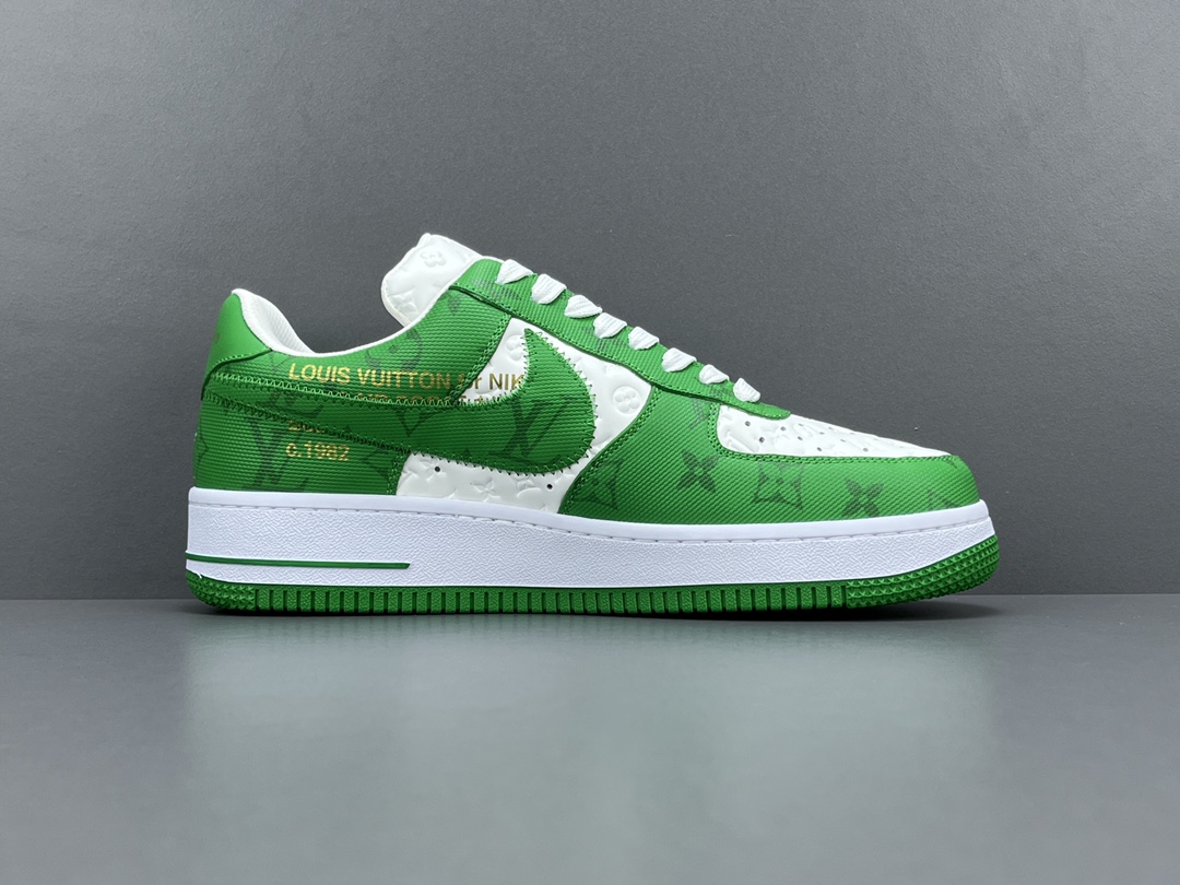 Lou**s x Nike Air Force 1 Low Green White Size: 38-46