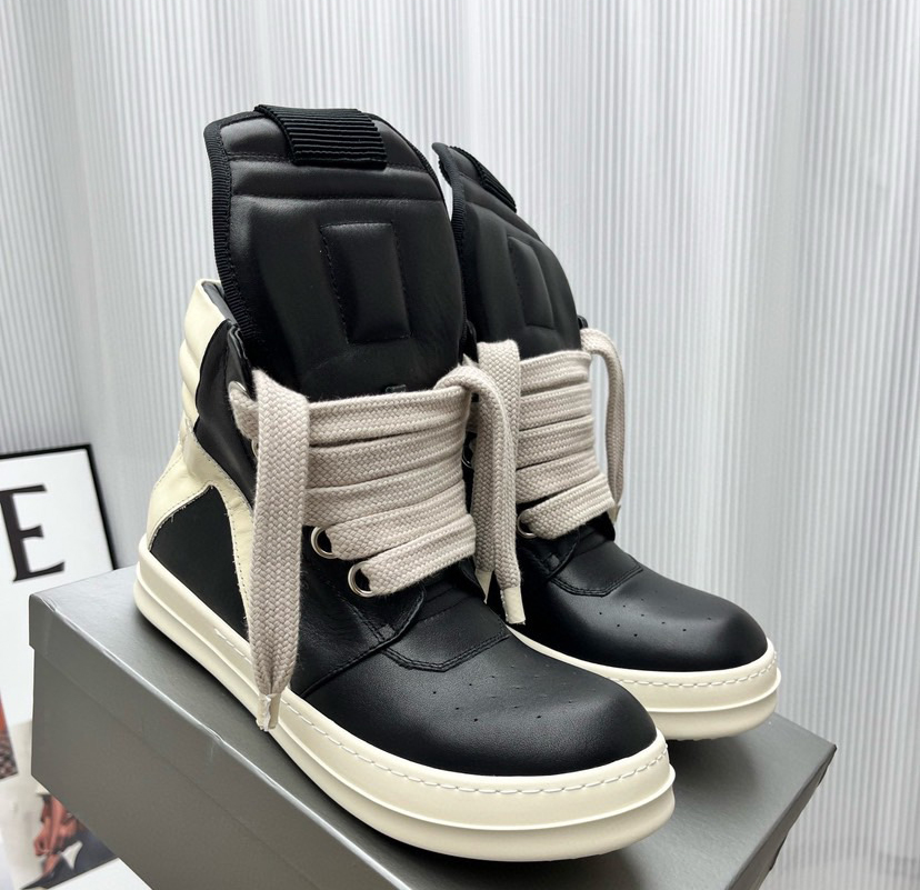 Rick Owens High Black White Size: 35-45