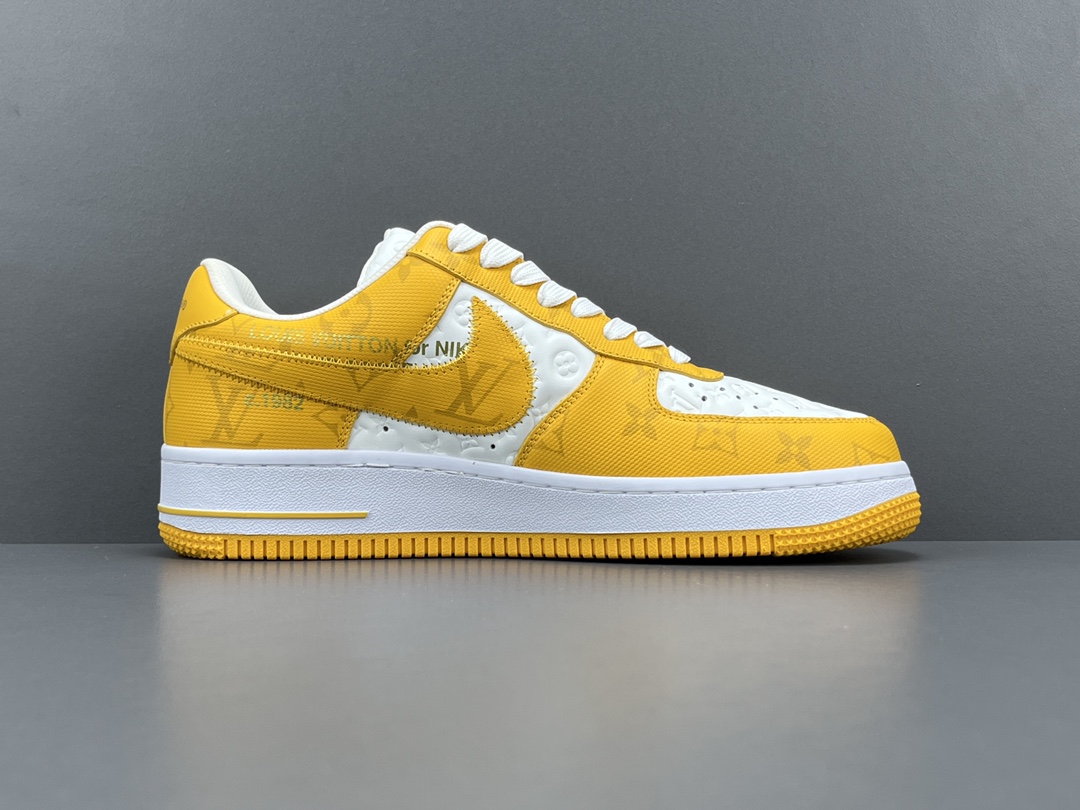 Lou**s x Nike Air Force 1 Low Yellow White Size: 38-46