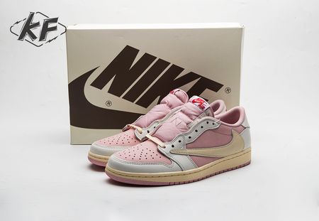 Travis Scott x Air Jordan 1 Low OG Shy Pink DM7866-600 Size 36-48.5